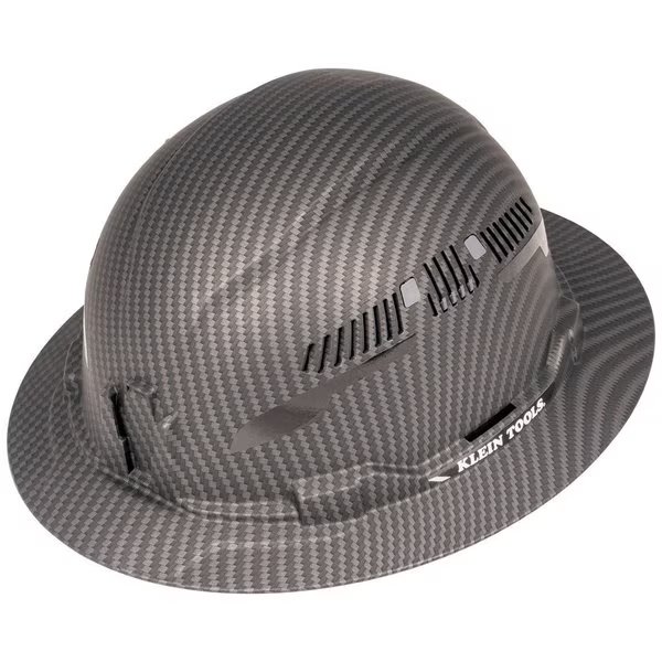 Hard Hat, Premium KARBN Pattern, Vented Full Brim, Class C, KLEIN TOOLS, Mfr# 60626